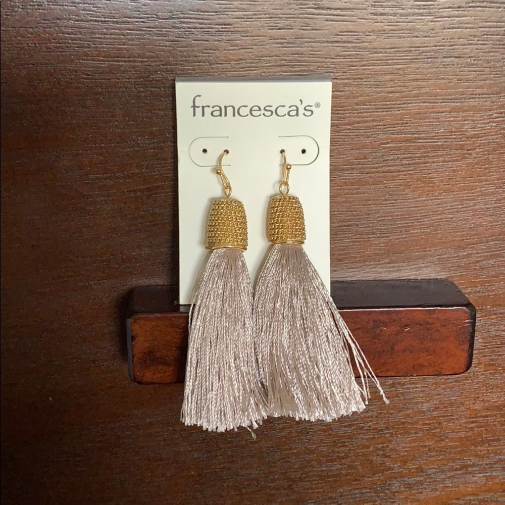 Mauve Tassel Earrings